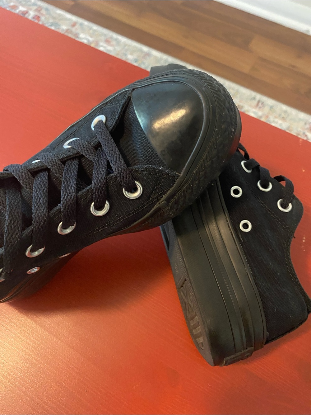 Converse Black on Black Low Top Sneakers